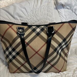 Classic Checkered Burberry Tote Bag